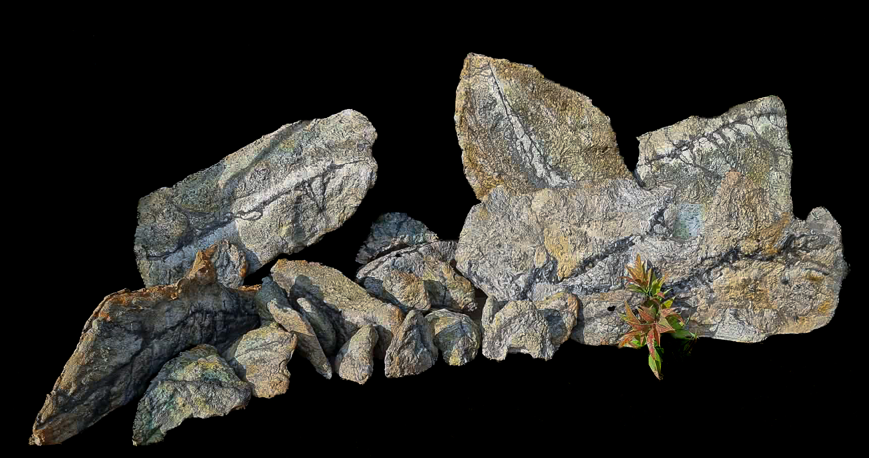 Rock arrangement 150cm aquarium