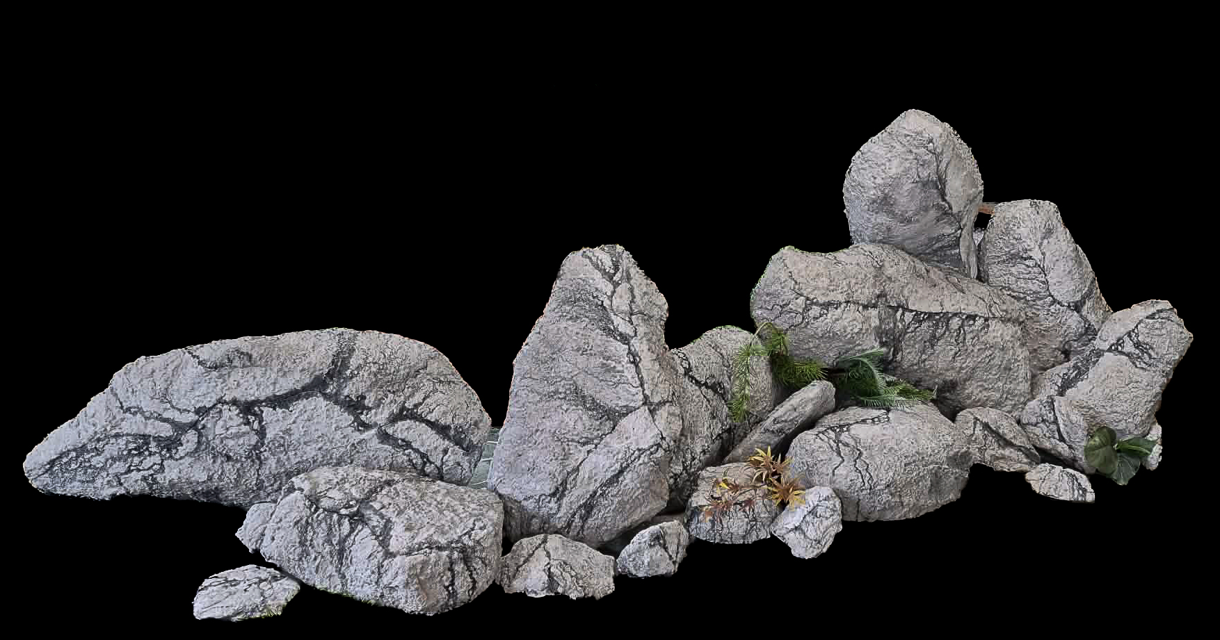 Rock arrangement 200cm aquarium
